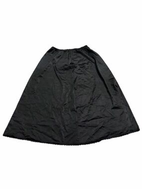 70s European Vintage Triumph Silky Slip Skirt Nylon Lingerie (Black) Size M